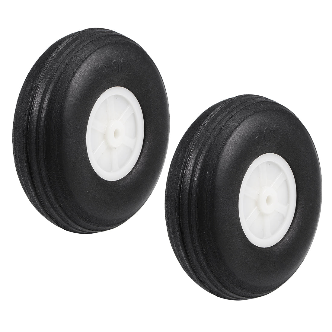uxcell Uxcell Tire and Wheel Sets for RC Car Airplane,PU Sponge Tire with Plastic Hub,3" 2pcs