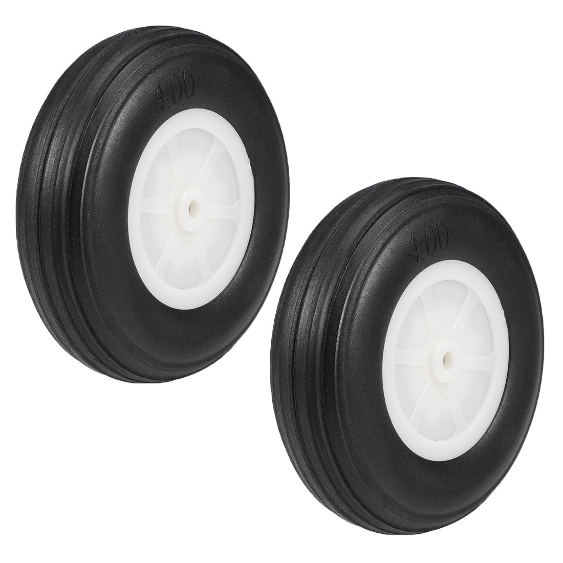 uxcell Uxcell Tire and Wheel Sets for RC Car Airplane,PU Sponge Tire with Plastic Hub,4" 2pcs