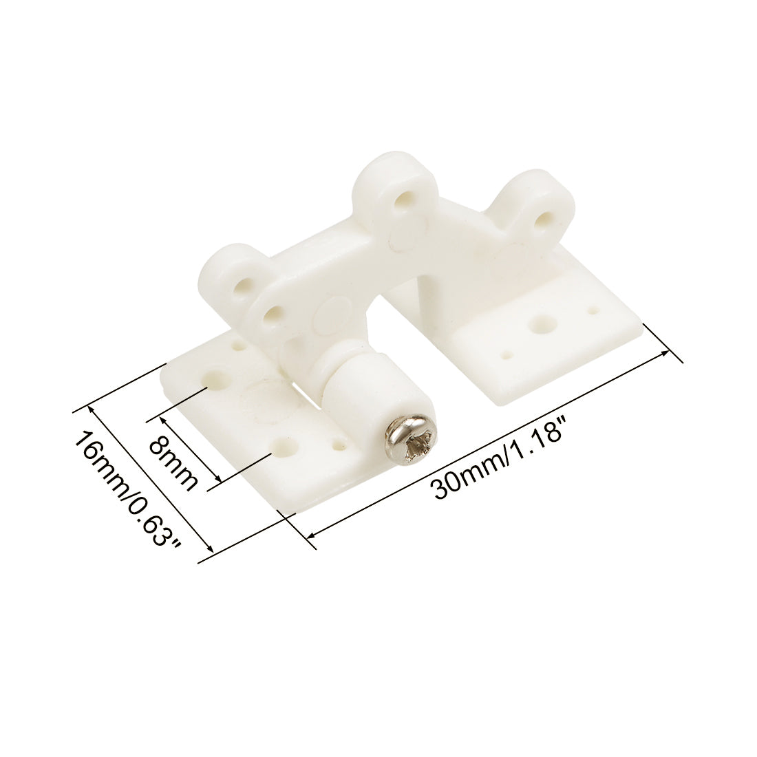 uxcell Uxcell RC Hinges Adjustable Hatch Hinge L30 x W16 mm, for RC Model Airplane Parts White 10pcs