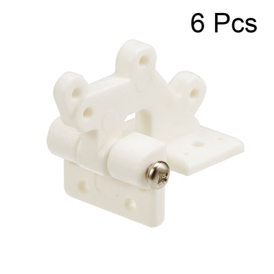 Harfington Uxcell RC Hinges Adjustable Hatch Hinge L30 x W16 mm, for RC Model Airplane Parts White 10pcs