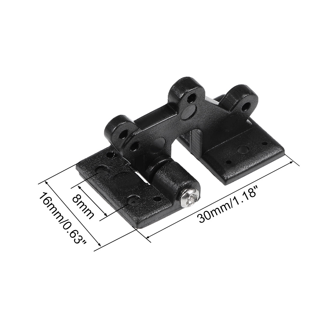 uxcell Uxcell RC Hinges Adjustable Hatch Hinge L30 x W16 mm, for RC Model Airplane Parts Black 6pcs