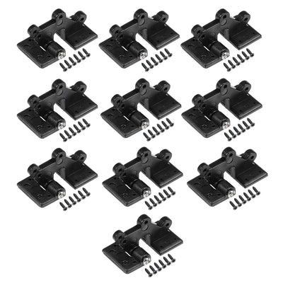 uxcell Uxcell RC Hinges Adjustable Hatch Hinge L30 x W16 mm, for RC Model Airplane Parts Black 10pcs