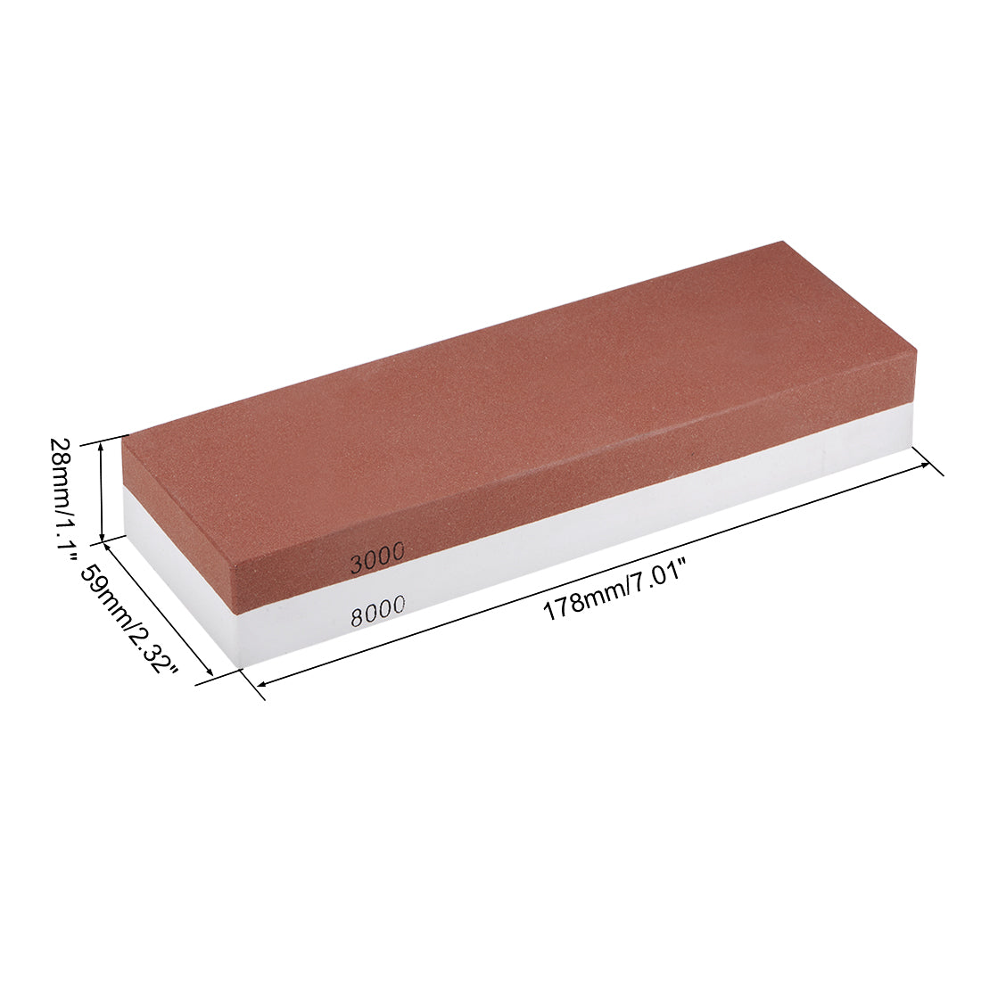 uxcell Uxcell Double-Sided Whetstone Knives Sharpener Sharpening Stone 3000/8000 Grit for Scissors Razors Carving Tool