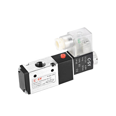 Harfington Uxcell 3V210-08 Pneumatic Air NO Single Piloted  Electrical Control Solenoid Valve DC 12V 3 Way 2 Position 1/4" PT Internally Acting Type w LED Light
