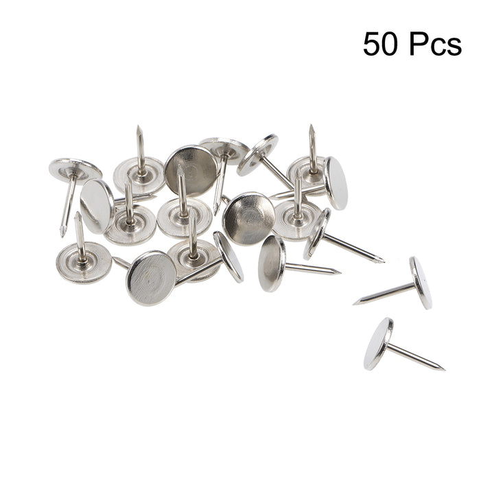 Uxcell 20-Pack Upholstery Nails Tacks – 19mm Flat Head, 30mm Long, Silver Tone Iron Furniture Tacks For Sofa, Headboard, Chair, DIY Crafts, And Cork Board Holders