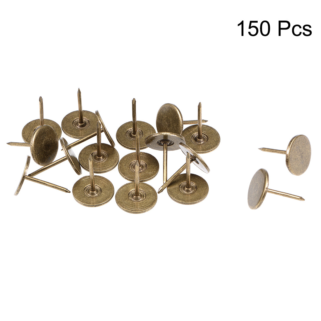 uxcell Uxcell Upholstery Nails Tacks 16mmx20mm Flat Head Furniture Nails Bronze Tone 150 Pcs