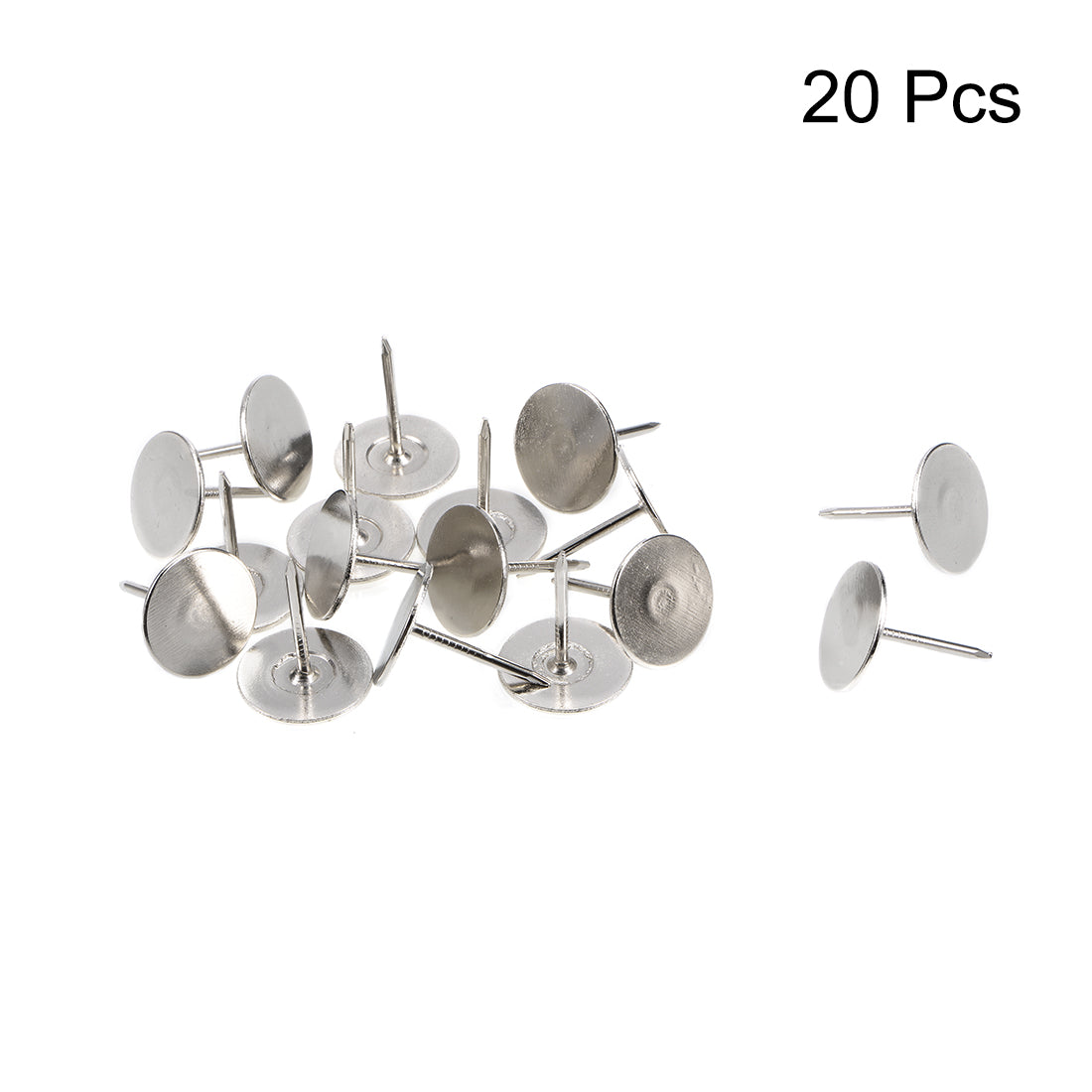uxcell Uxcell Upholstery Nails Tacks 19mmx23mm Flat Head Furniture Nails Silver Tone 20 Pcs