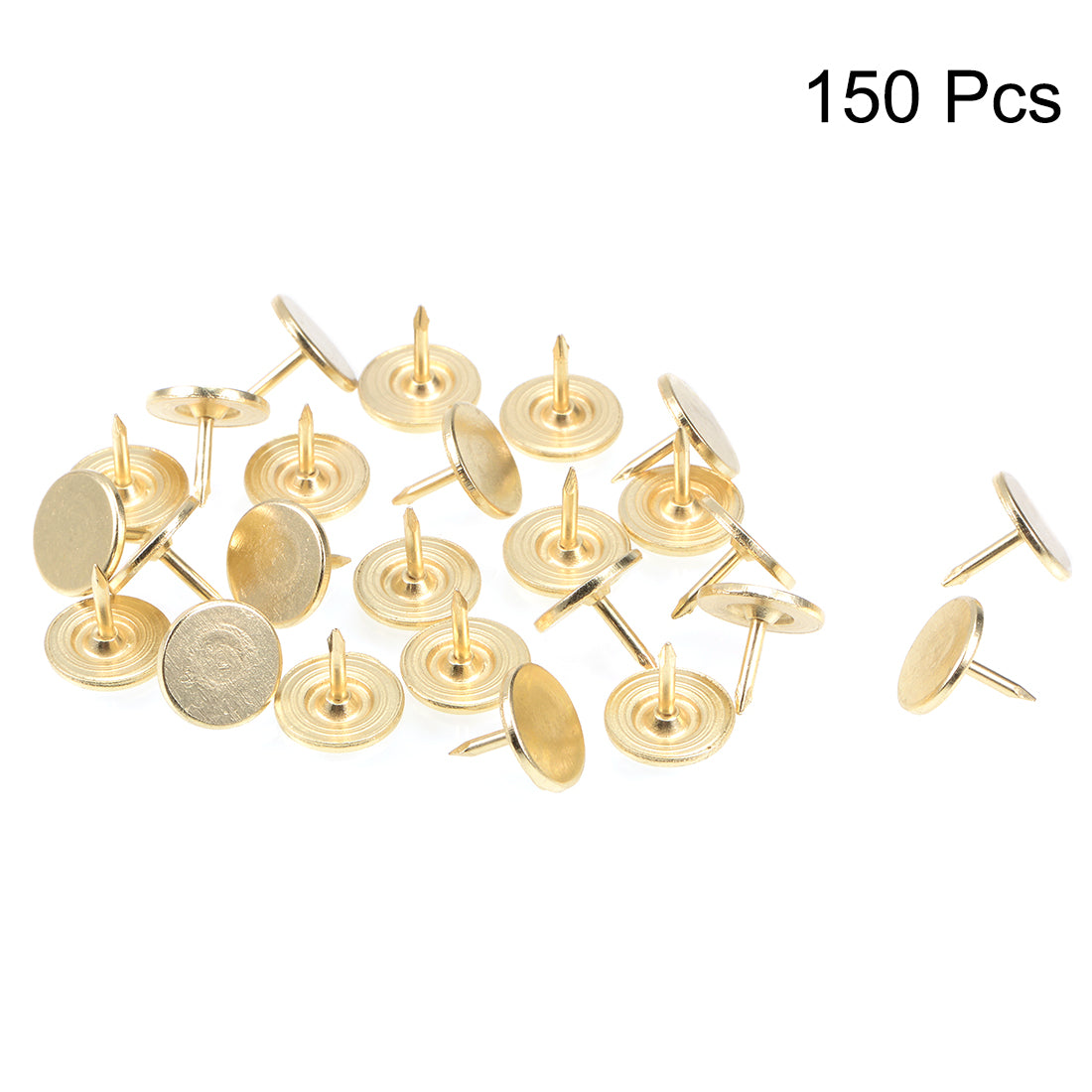 uxcell Uxcell Upholstery Nails Tacks 11mmx10mm Flat Head Furniture Nails Gold Tone 150 Pcs