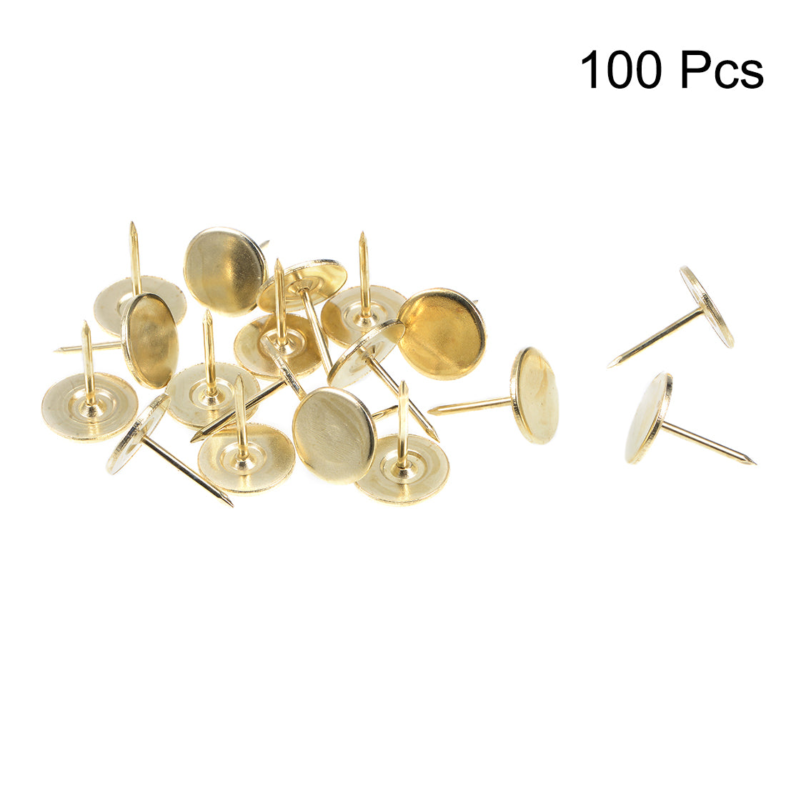 uxcell Uxcell Upholstery Nails Tacks 19mmx30mm Flat Head Furniture Nails Gold Tone 100 Pcs