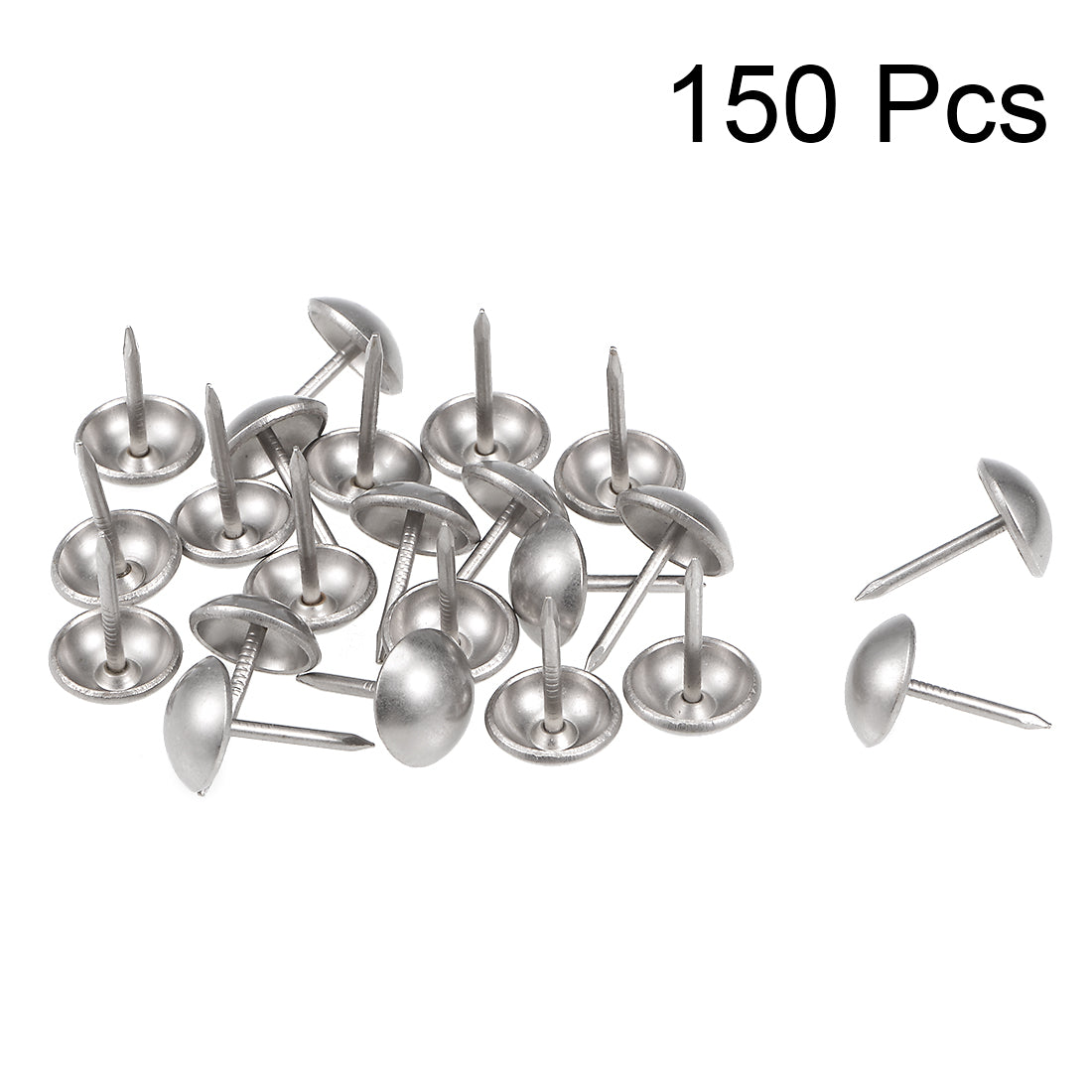 uxcell Uxcell Upholstery Nails Tacks 11mm White Round Head 17mm Length Thumb Push Pins 150 Pcs