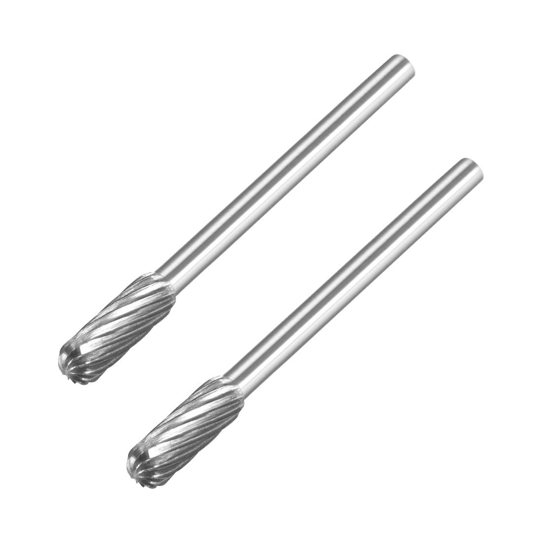 uxcell Uxcell Single Cut Rotary Burrs File Radius Cylinder Shape 1/8" Shank and 4 mm Head 2pcs