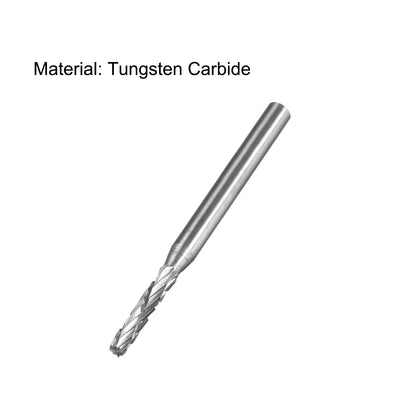 Harfington Uxcell Double Cut Rotary Burrs File Cylinder Shape 2mm Shank and 1/8" Head Size