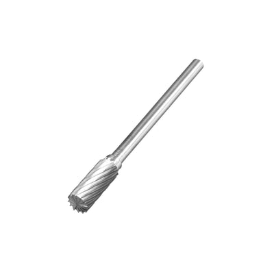 Harfington Uxcell Single Cut Rotary Burrs File Cylinder Shape 1/8" Shank and 5 mm Head Size