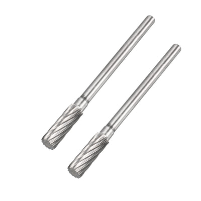 uxcell Uxcell Single Cut Rotary Burrs File Cylinder Shape 1/8" Shank and 4 mm Head Size 2pcs