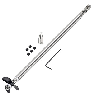 Harfington Uxcell 4mm Drive Shaft w Propeller and Universal Joint for RC Boat,  L250mm Shaft, L200mm Sleeve, D36mm Propeller, Fit for 3.17mm Motor Shaft