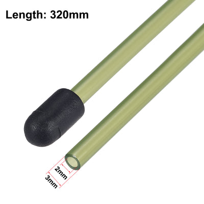 Harfington Uxcell RC Antenna Tube Green with Green Mount and Cap for RC Boat 5pcs