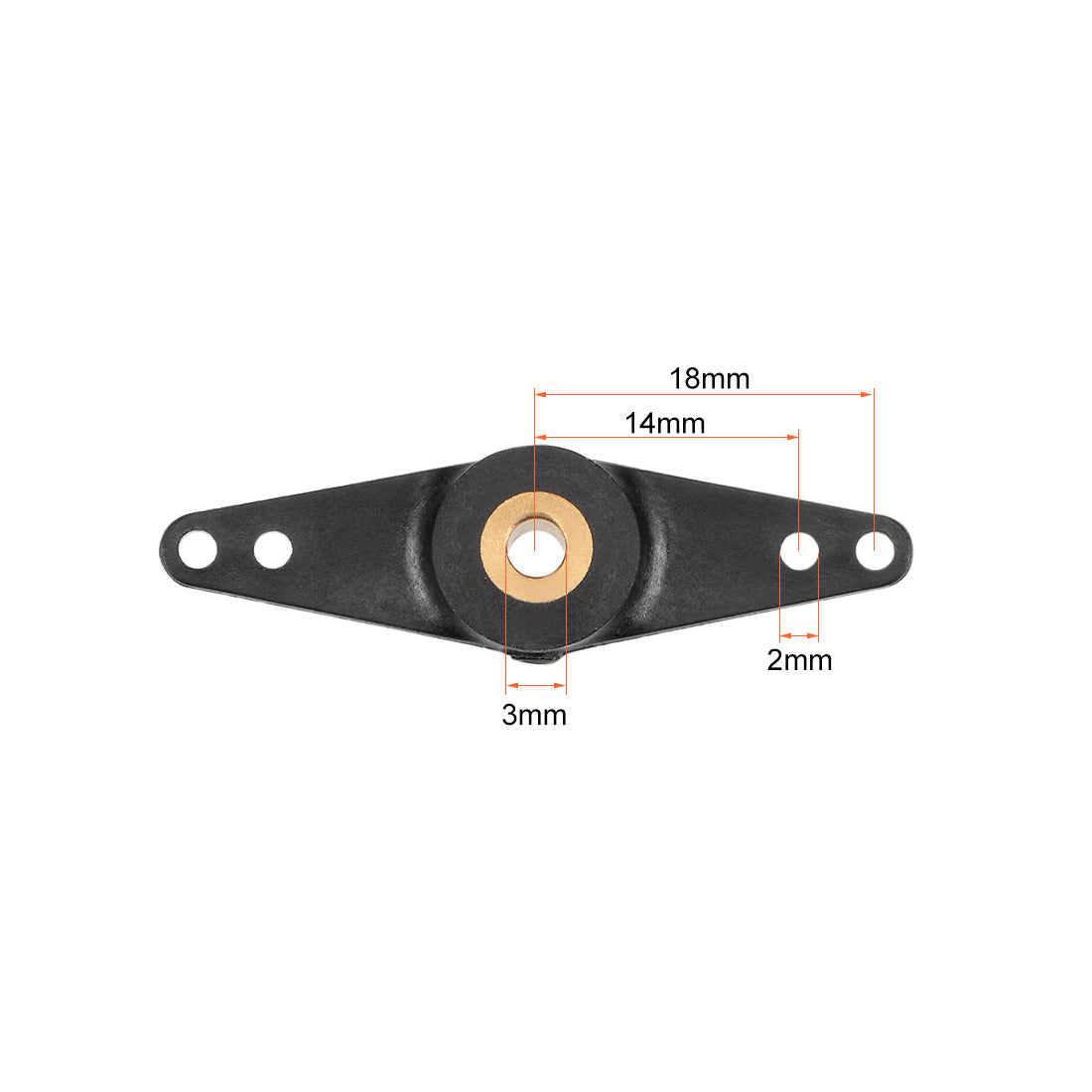 uxcell Uxcell RC Boat Rudder with Straight Servo Arm,Rudder Pad Thickness 4.4mm 1 Set