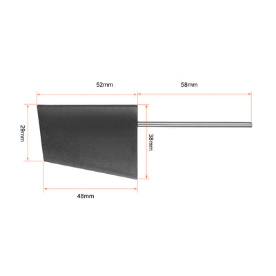 Harfington Uxcell RC Boat Rudder with L Shape Servo Arm,Rudder Pad Thickness 7.6mm 1 Set