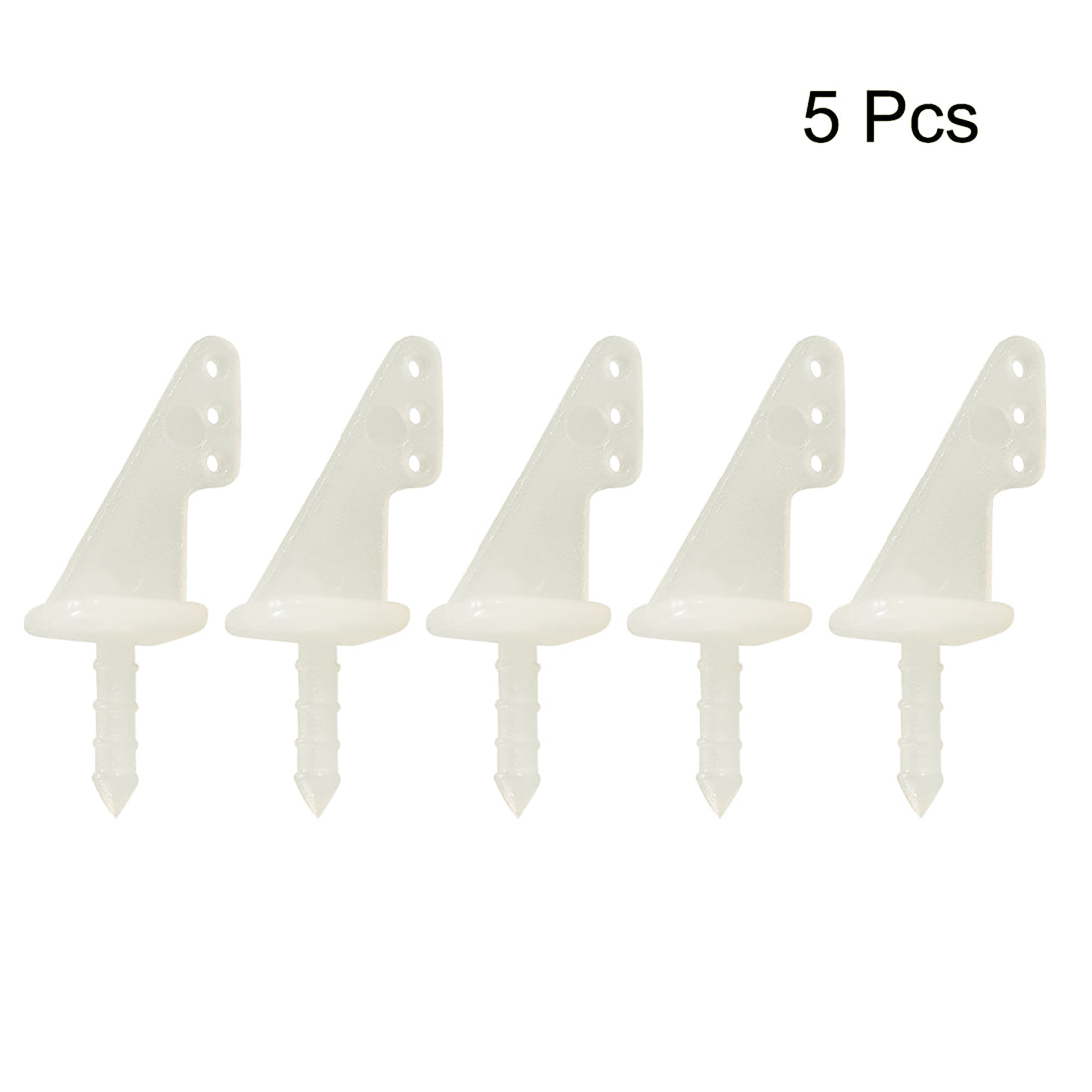 uxcell Uxcell Control Horn, 13x9mm Nylon Horns with 3 Holes 0.8mm for RC Airplane Parts Beige 5pcs