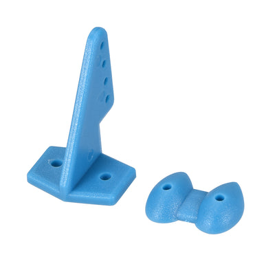 Harfington Uxcell Control Horn, 27x20mm Plastic Horns with 4 Holes 1.4mm for RC Airplane Parts Blue 10 Sets