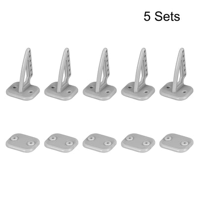 Harfington Uxcell Control Horn, 27x20mm Plastic Horns with 6 Holes 1.6mm for RC Airplane Parts Grey 5 Sets
