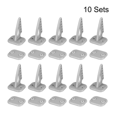 Harfington Uxcell Control Horn, 27x20mm Plastic Horns with 6 Holes 1.6mm for RC Airplane Parts Grey 10 Sets