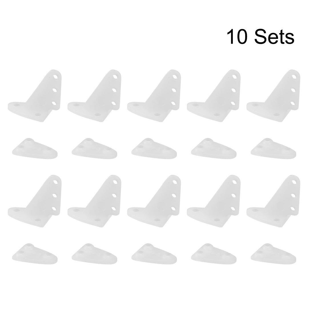 uxcell Uxcell Control Horn, 16x17mm Plastic Horns with 3 Holes 1.2mm for RC Airplane Parts White 10 Sets