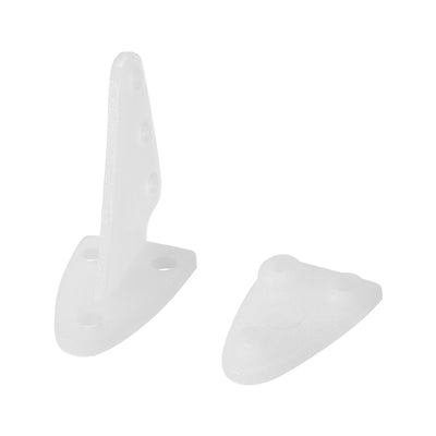 Harfington Uxcell Control Horn, 16x17mm Plastic Horns with 3 Holes 1.2mm for RC Airplane Parts White 10 Sets