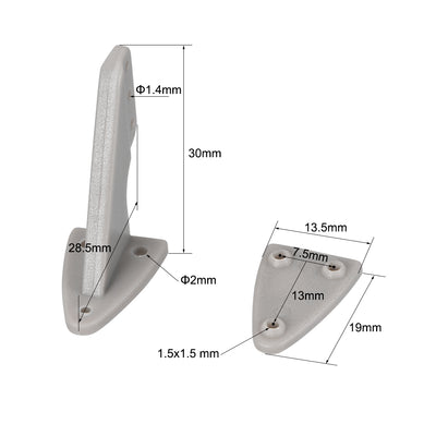 Harfington Uxcell Control Horn, 30x28.5mm Plastic Horns with 3 Holes 1.4mm for RC Airplane Parts Grey 20 Sets