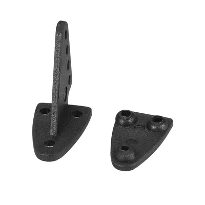 Harfington Uxcell Control Horn, 20x21mm Plastic Horns with 4 Holes 1.6mm for RC Airplane Parts Black 10 Sets