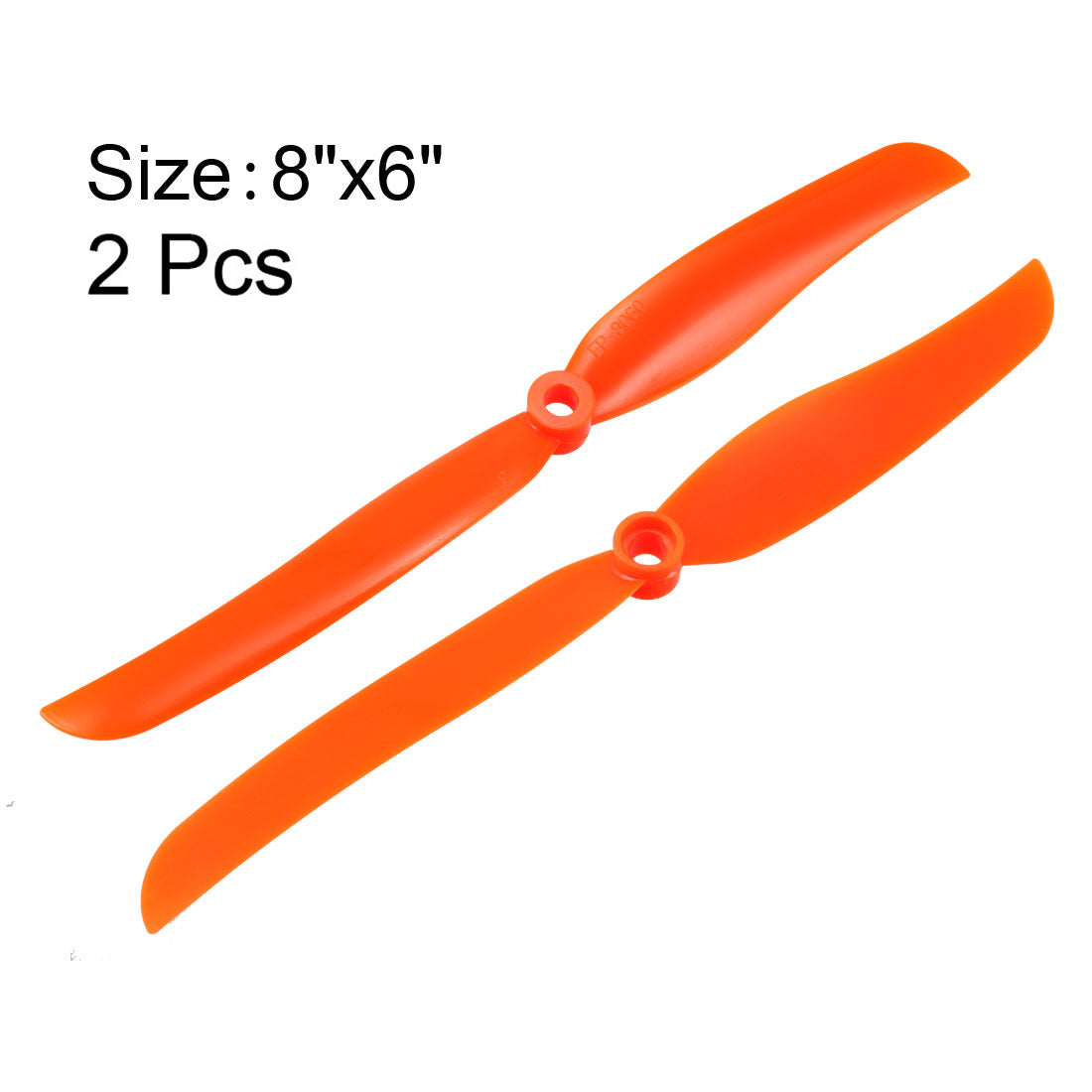 uxcell Uxcell RC Propellers  8060 8x6 Inch 2-Vane Fixed-Wing for Airplane Toy, Nylon with Adapter Rings 2pcs