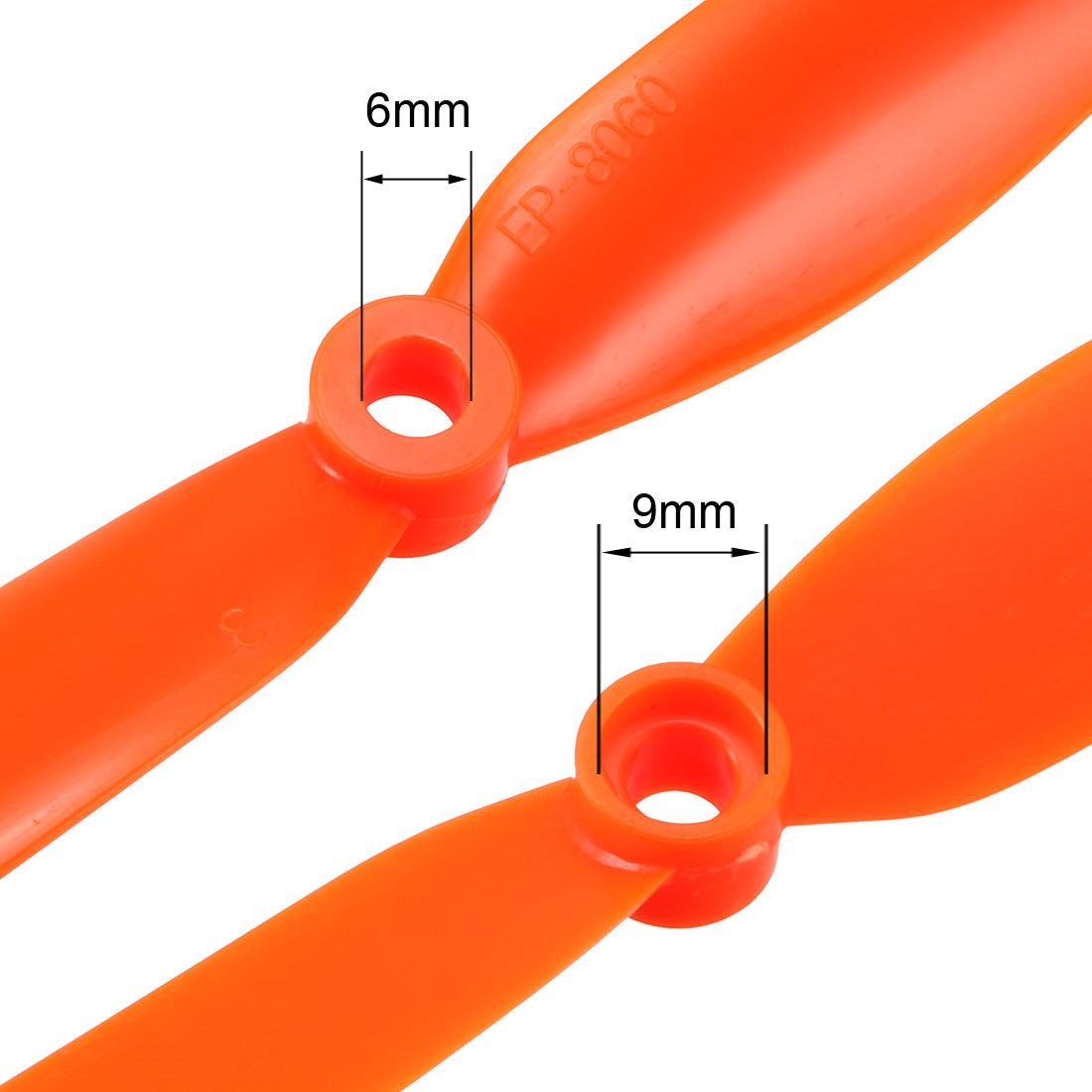uxcell Uxcell RC Propellers  8060 8x6 Inch 2-Vane Fixed-Wing for Airplane Toy, Nylon with Adapter Rings 2pcs