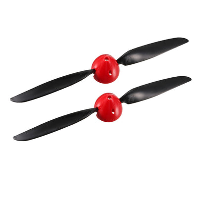 Harfington Uxcell RC Folding Propellers 11x6 inch Spinner Size D45xH43mm 3mm Motor Shaft Dia. 2-Vane for Airplane Helicopter Toy Nylon 2pcs