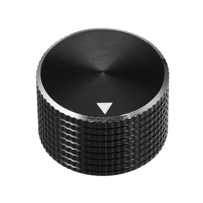 Harfington Uxcell Stereo Knob, 25*6*15.5 mm Aluminium Alloy, Volume Control Knobs, Black