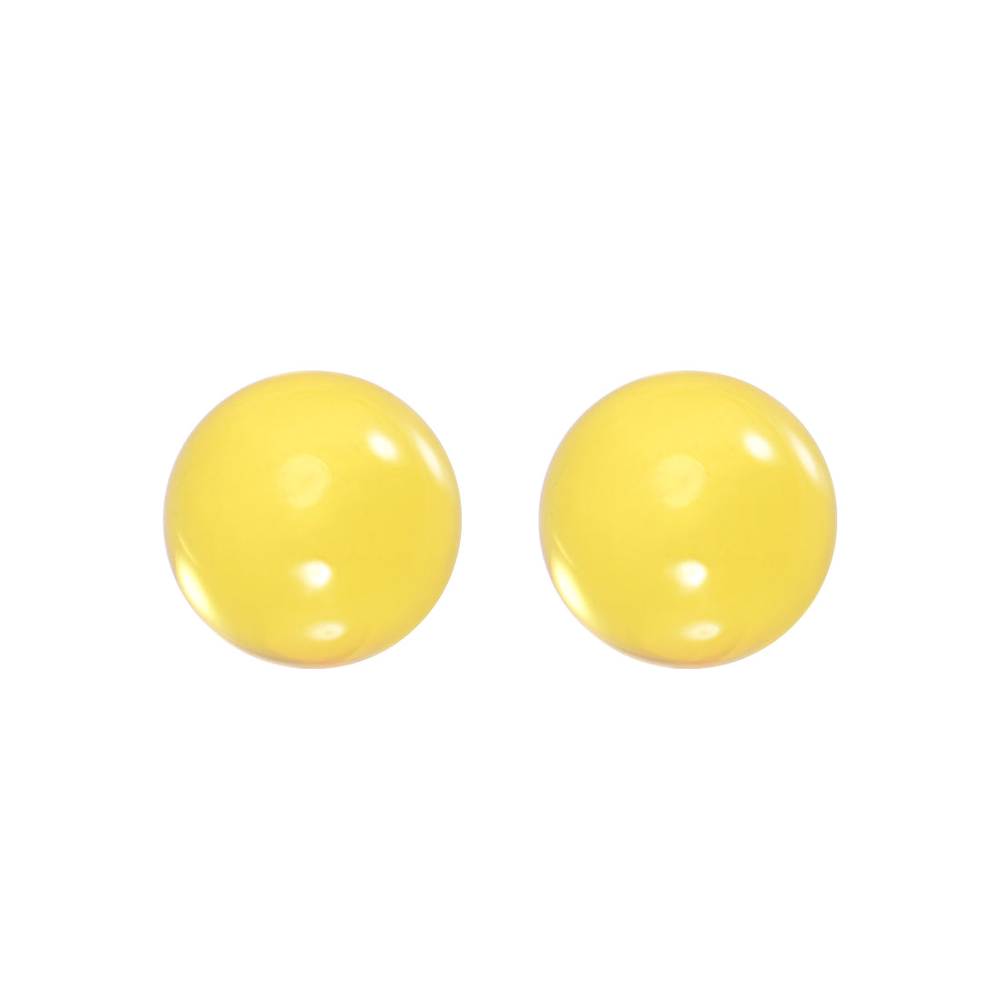Uxcell Uxcell 30mm Diameter Acrylic Ball Yellow Sphere Ornament 1.2 Inches 2 Pcs