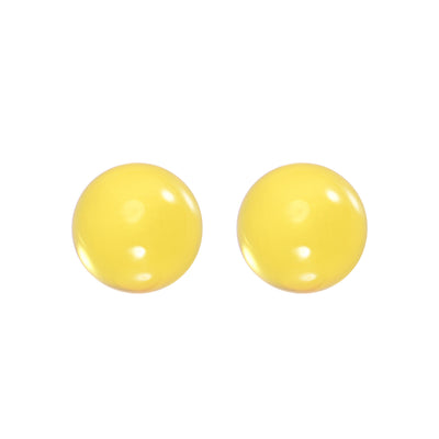 Harfington Uxcell 30mm Diameter Acrylic Ball Yellow Sphere Ornament 1.2 Inches 2 Pcs