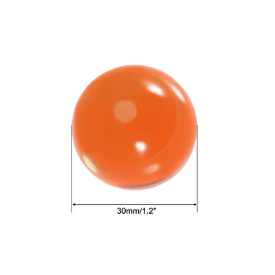 Harfington Uxcell 30mm Diameter Acrylic Ball Yellow Sphere Ornament 1.2 Inches 2 Pcs