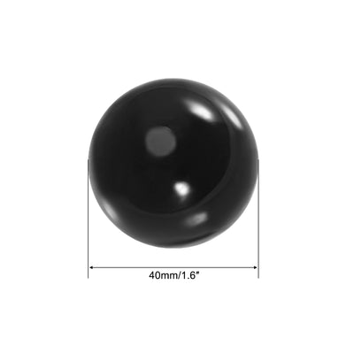 Harfington Uxcell 40mm Diameter Acrylic Ball Black Sphere Ornament 1.6 Inches