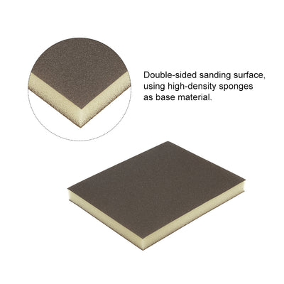 Harfington Uxcell Sanding Sponge, Medium Grit 220 Grit Sanding Block Pad, 4.72" x 3.86" x 0.47" Size 12pcs