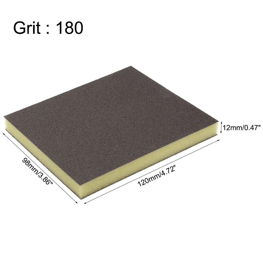 uxcell Uxcell Sanding Sponge, Medium Grit 180 Grit Sanding Block Pad, 120 x 98 x 12mm Size 4pcs