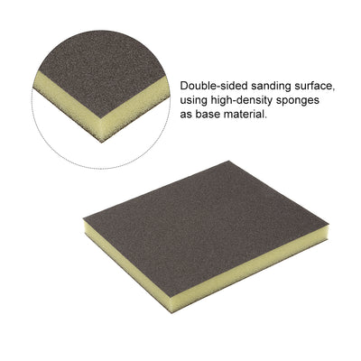 Harfington Uxcell Sanding Sponge, Medium Grit 180 Grit Sanding Block Pad, 120 x 98 x 12mm Size 12pcs