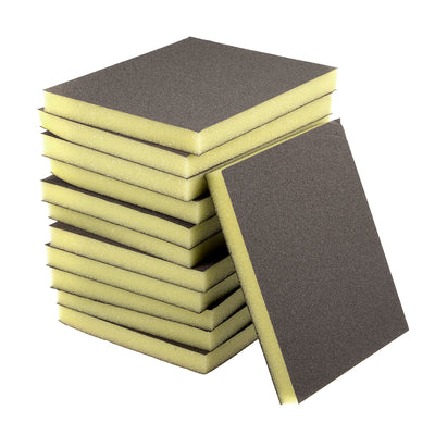 Harfington Uxcell Sanding Sponge, Medium Grit 180 Grit Sanding Block Pad, 120 x 98 x 12mm Size 12pcs