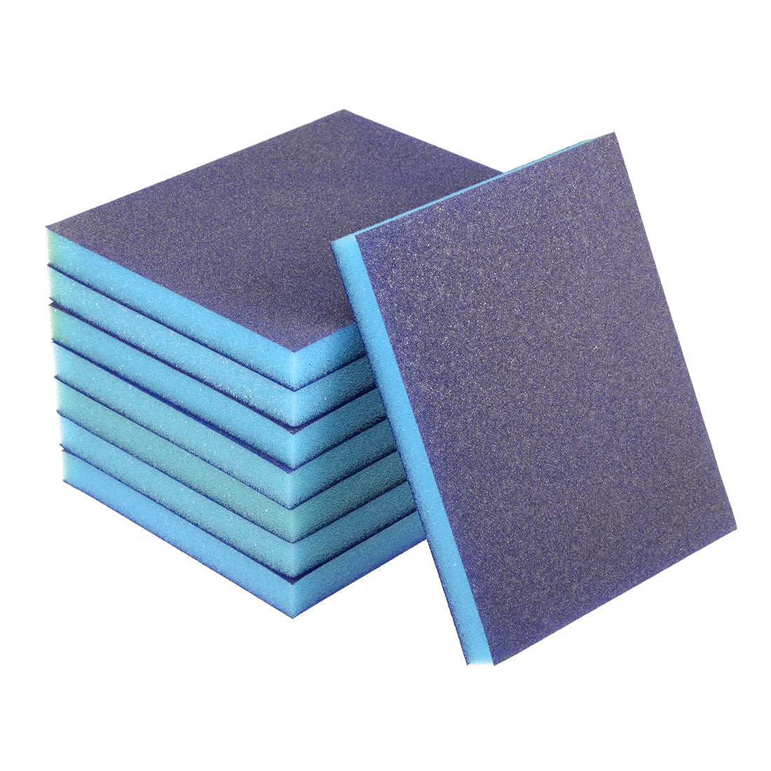 uxcell Uxcell Sanding Sponge, Medium Grit 120 Grit Sanding Block Pad, 4.72" x 3.86" x 0.47" Size 8pcs