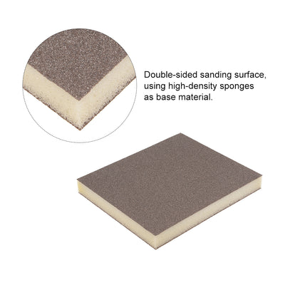Harfington Uxcell Sanding Sponge, Coarse Grit 100 Grit Sanding Block Pad, 4.72" x 3.86" x 0.47" Size  12pcs