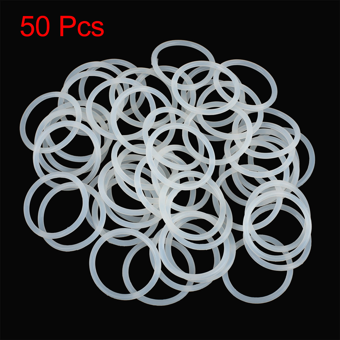 Harfington Silicone O-Rings, 38mm OD 31.8mm ID 3.1mm Width VMQ Seal Gasket for Compressor Valves Pipe Repair, White, Pack of 50