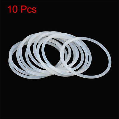Harfington Silicone O-Rings, 60mm OD 53.8mm ID 3.1mm Width VMQ Seal Gasket for Compressor Valves Pipe Repair, White, Pack of 10
