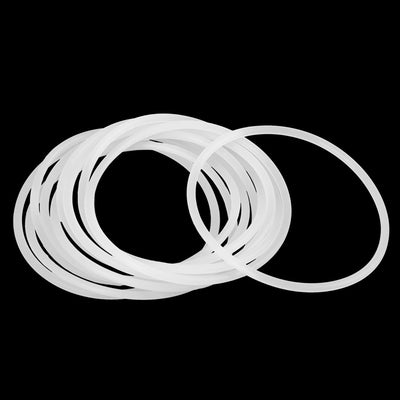 Harfington Silicone O-Rings, 75mm OD 68.8mm ID 3.1mm Width VMQ Seal Gasket for Compressor Valves Pipe Repair, White, Pack of 10