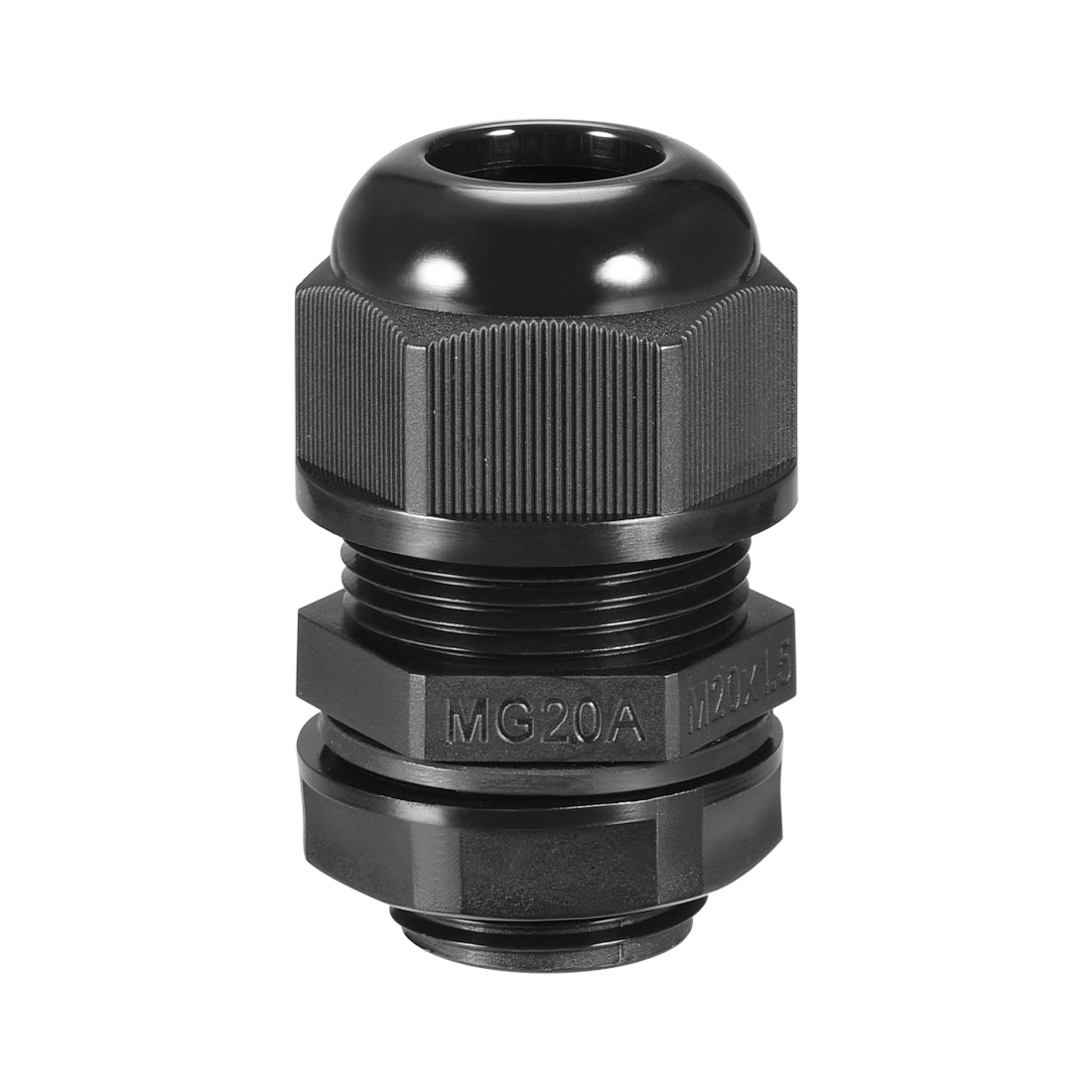 uxcell Uxcell M20 Cable Gland 2 Holes Waterproof IP68 Nylon Joint Adjustable Locknut for 4.3-6.1mm Dia Wire