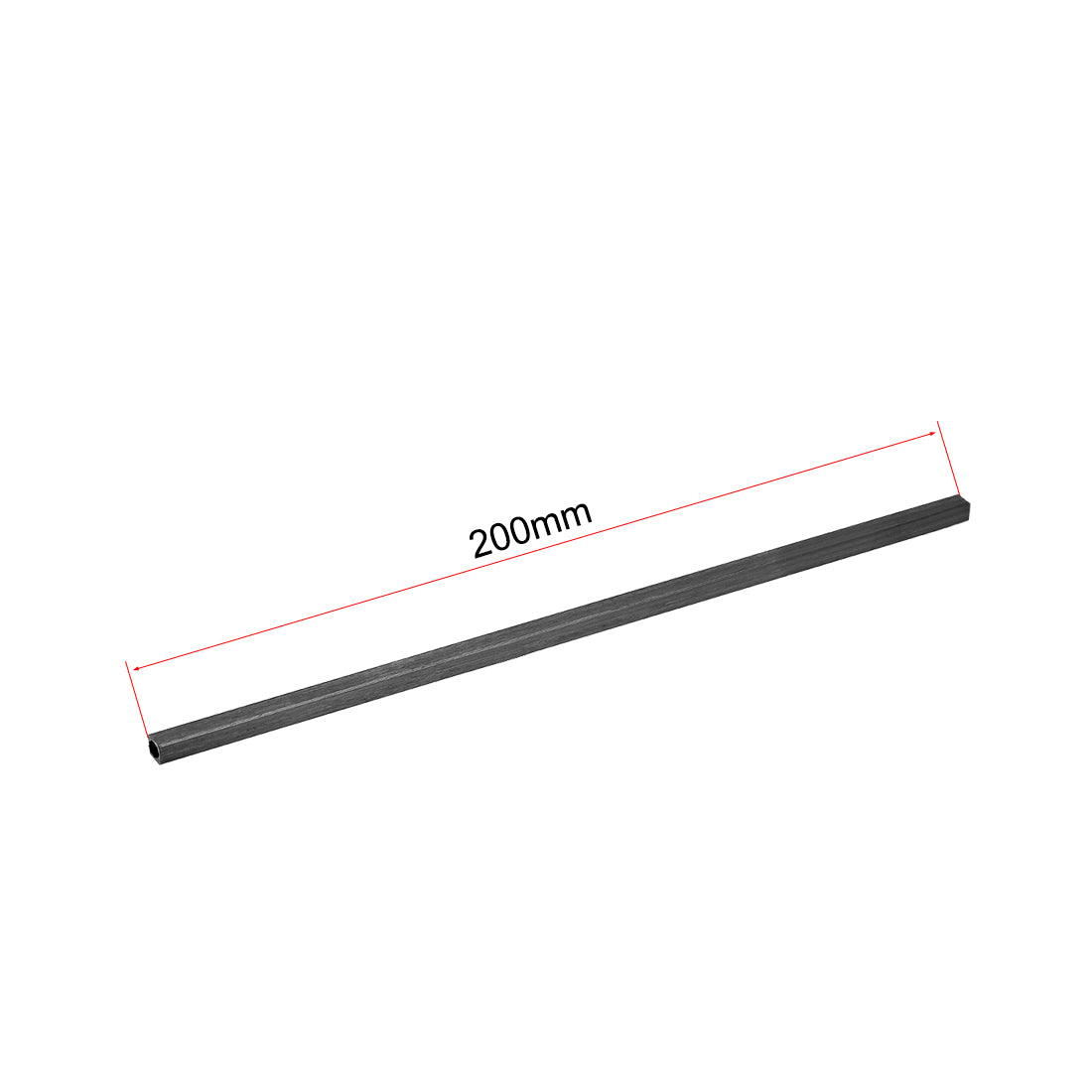 uxcell Uxcell Carbon Fiber Square Tube 5x5x4mm Inner Round Dia. 200mm Length Pultruded Carbon Fiber Tubing for RC Airplane 2 Pcs