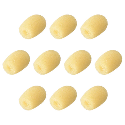 Harfington Uxcell 10PCS Foam Mic Cover Headset Microphone Windscreen Shield Protection 12mm Length for Headset Lapel Lavalier